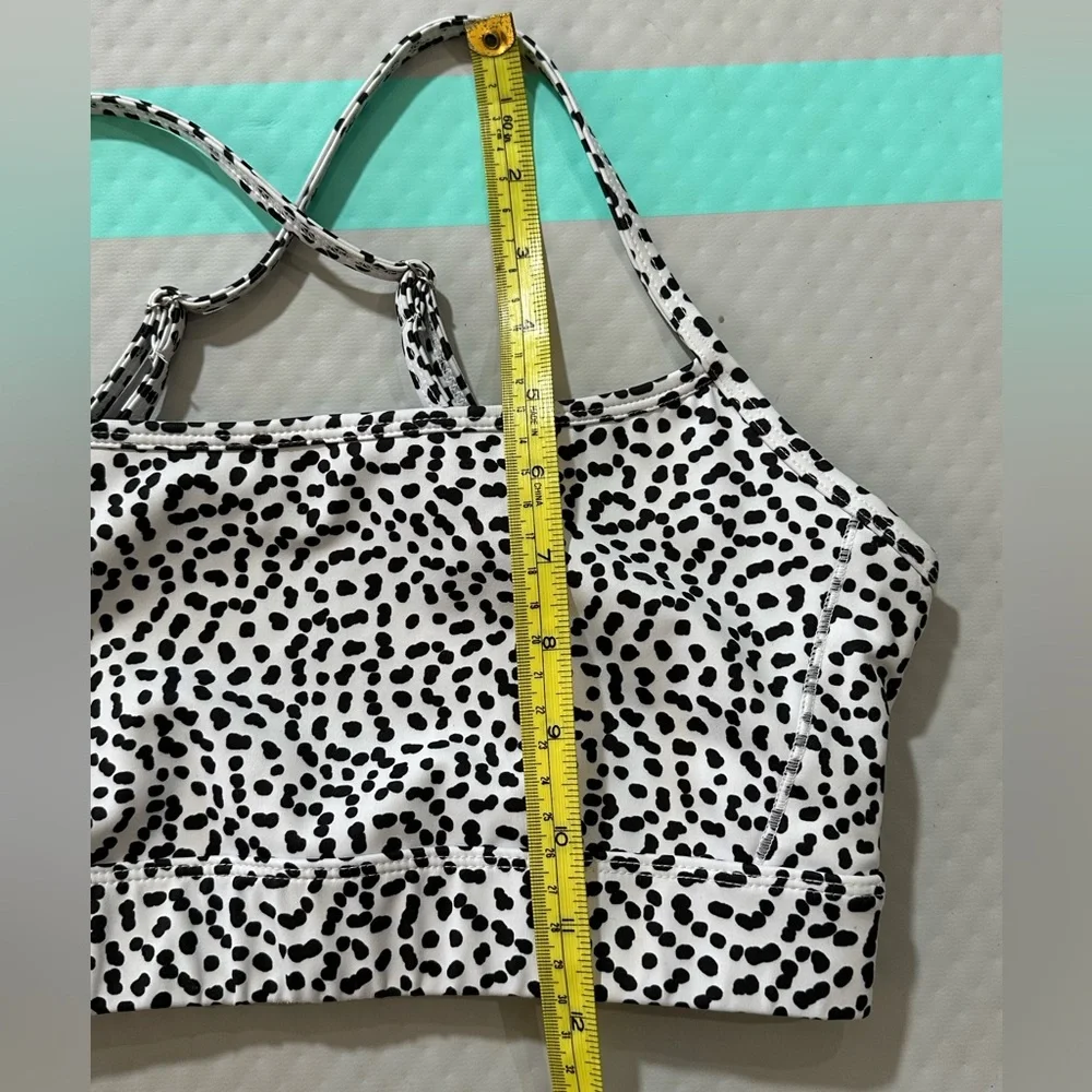 Stylish Black White Leopard Print Speckle Sports Activewear Dance Costume M/L‎